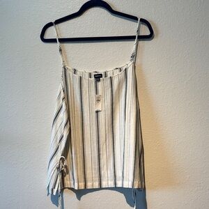 New GAP Gray and White Striped Camisole
